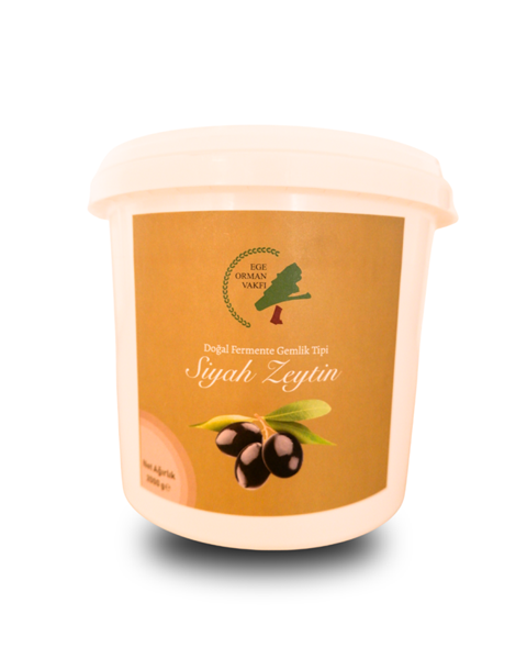 Gemlik Tipi Salamura Siyah Zeytin (351-380 Adet/kg)  2 kg 